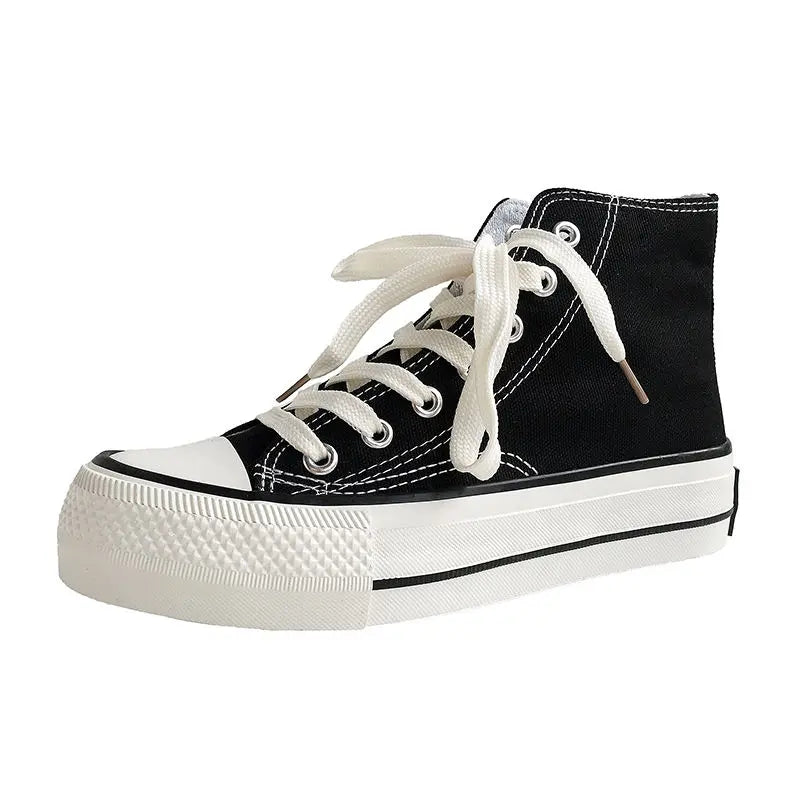 LBSFY  -   Classic Vulcanized Casual Canvas Platform Shoes Women High Top Sneakers 2024Fashion Breathable Comfortable Sport Korean