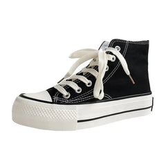 LBSFY  -   Classic Vulcanized Casual Canvas Platform Shoes Women High Top Sneakers 2024Fashion Breathable Comfortable Sport Korean