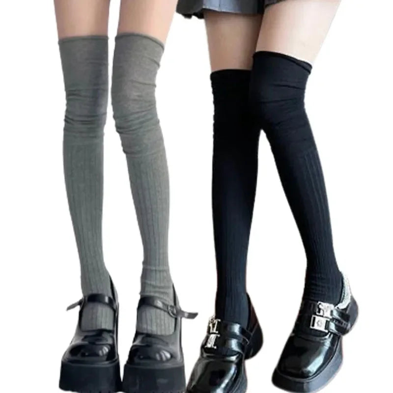 Lbsfy 1/3pairs Autumn Long Tube Socks Thermal Warm Stocking Female Trendy Casual Thigh High Striped Leggings Trendy Over The Knee Sock