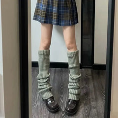 Lbsfy 70cm Women Leg Warmers Over Knee Japanese Lolita Style JK Uniform for Girl Sweet Kawaii Up Knitted Socks Foot Warming Cover