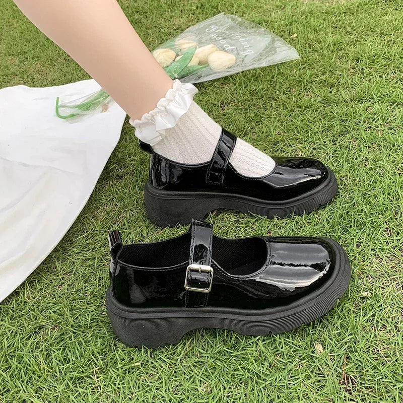 LBSFY  -  New Lolita Shoes Japanese Mary Jane Shoes Women Vintage Girls Students JK Uniform Platform Shoes Cosplay High Heels Plus Size 42