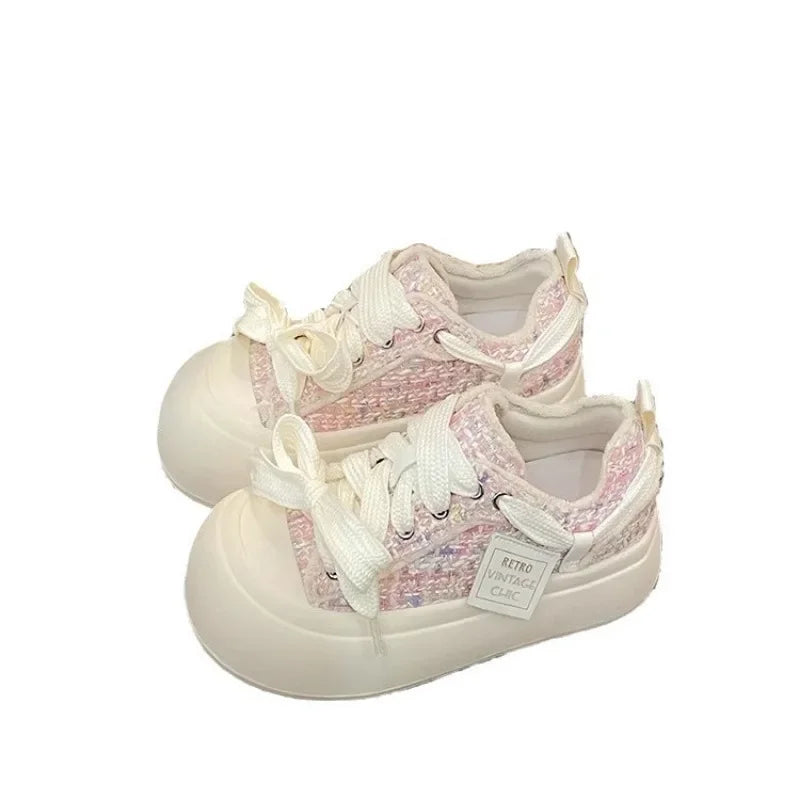 LBSFY  -  Design Platform Shoes for Women Fashion Pink Niche Low-top Skateboard Shoes Casual Versatile Korean Style Female Shoes