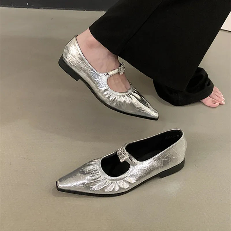 LBSFY -New Women Flat Shoes Flat Shoes Round Toe Slip On Ladies Casual Loafer Shoes Flat Soft Sole Fashion Baller Shoes