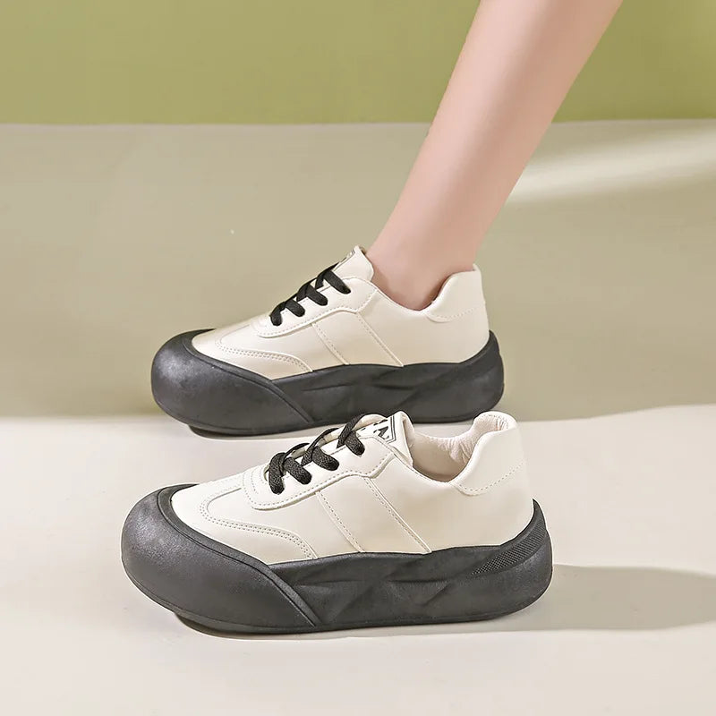 LBSFY  -  Korean Big Head Fashion Casual Women's Vulcanize Shoes Spring Autumn New Designer Platform Increase Sports Shoes Female