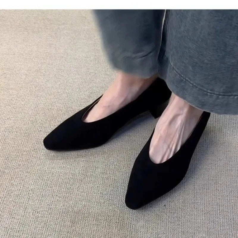 LBSFY -Vintage Pointed Toe Women Granny Shoes Fashion Shallow Slip On Shoes Dancing Party Prom Ladies Pumps Shoes