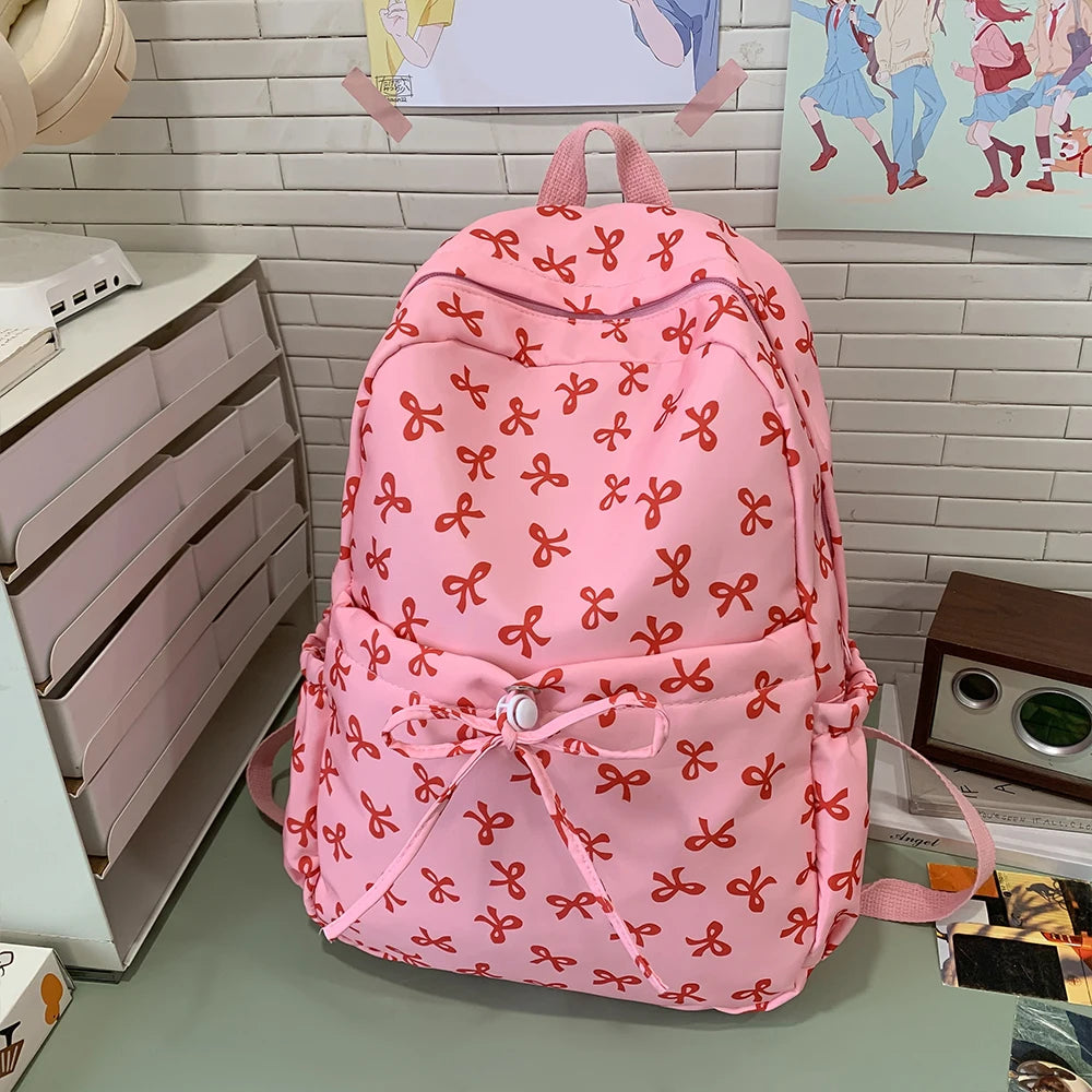 LBSFY -Bow Shaped Backpack, New Spring and Summer Backpack, Fashionable, Casual, Versatile for Commuting, Sports, Travel Backpack