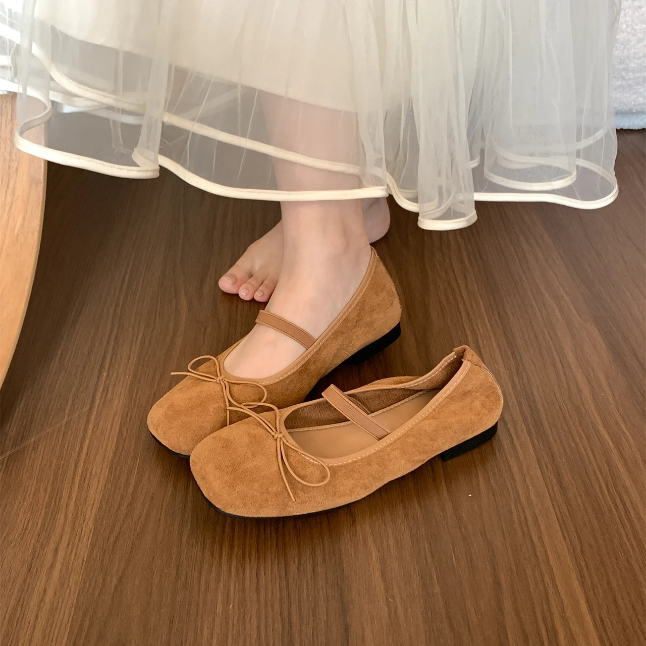 LBSFY - New Brand Women Flats Soft Leather Eelgant Dress Shoes Round Toe Shallow Slip On Ladies Casual Ballet Shoes