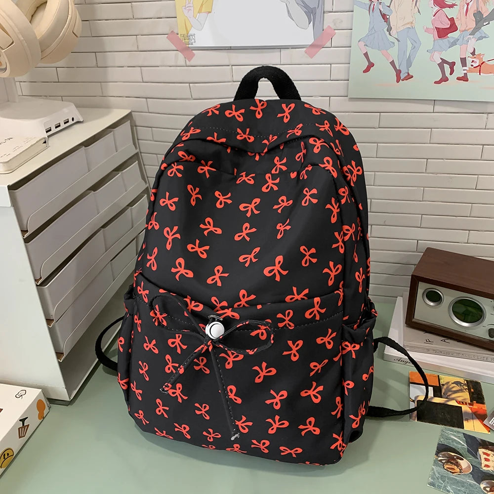 LBSFY -Bow Shaped Backpack, New Spring and Summer Backpack, Fashionable, Casual, Versatile for Commuting, Sports, Travel Backpack