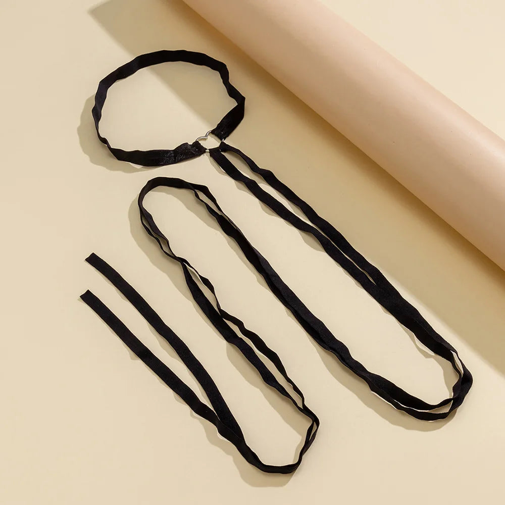 Lbsfy 1PC Punk Gothic Multilayer Black Elastic Band Leg Thigh Chain Women Sexy Circle Harness Cosplay Harajuku Body Jewelry