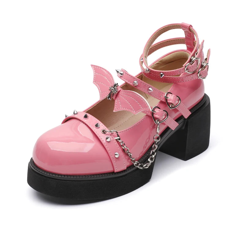LBSFY  -  Goth Lolita Women's Shoes Gothic Student Japanese Girl JK Uniform Shoe Buckle New Loli Shoes