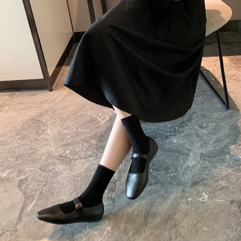 LBSFY  -  Spring Women's Mary Jane Shoes Sweet Womens Flats Soft Sole Ladies Shoes Comfortable Ladies Leather Shoes Rasteiras Femininas