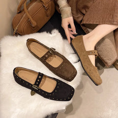 LBSFY -New Style Fashion Women's Elegant Retro Mary Jane Women's Casual Flat Shoes Soft Comfortable Ballet Shoes Women Zapatos Mujer
