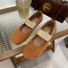 LBSFY -New Women Flats Soft Mary Jane Shoes Soft Casual Outdoor Dress Flat Ballet Shoes Round Toe Shallow Slip On Flats Mujer