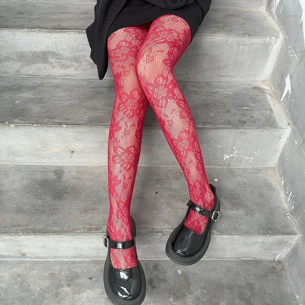 Lbsfy Women Gothic Tights Pantyhose Striped Pattern Stockings Black Nightclub Stockings Pantyhose Fantasy Fancy Tights for Women