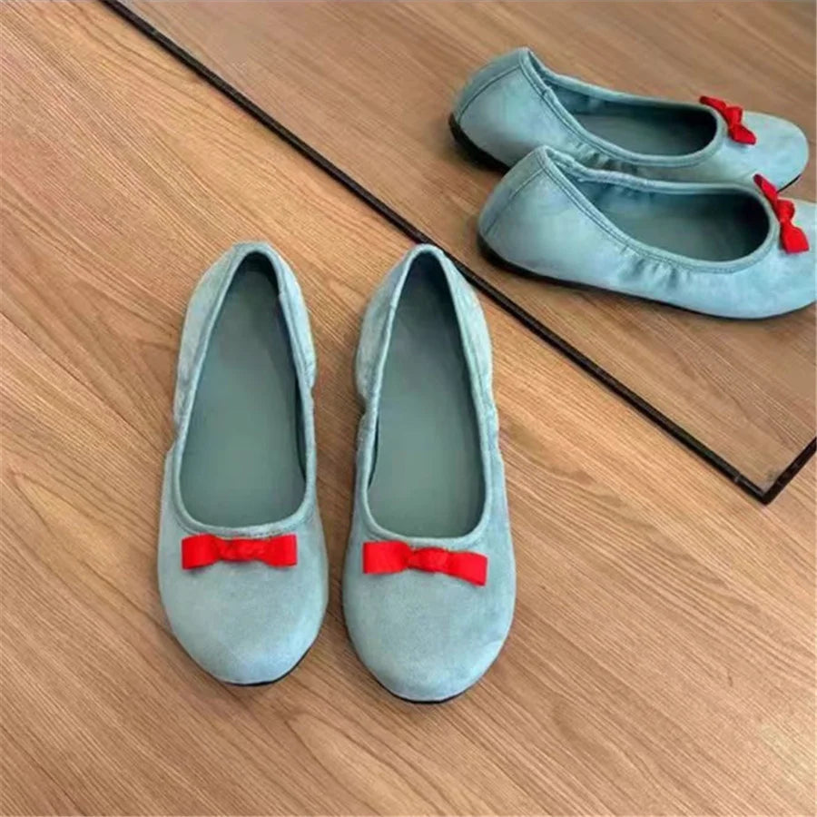 LBSFY  -  Cute Bowknot Women Ballet Flats Casual Slip-on Loafers Dance Shoes Ladies Walking Espadrilles Comfortable Flat Shoes Woman