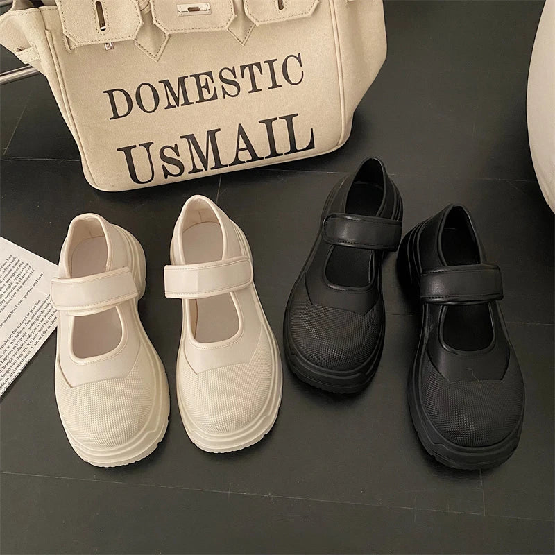 LBSFY  -  New French Style Women Espadrilles Casual Platform Zapatillas Mujer Black Daily Girls Mary Fashion Vintage Loafers Shoes