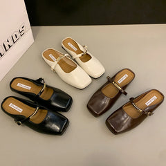 LBSFY -Summers New Style Women Cover Toe Mules Slippers Fashion Shallow Slip on Slide Ladies Women's Elegant Dress Shoes Zapatos Mujer