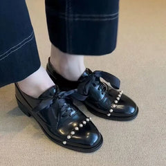 LBSFY  -  Women tassel oxford Spring shoes leather loafers for woman sneakers female oxfords ladies single shoes 2025 summer shoes