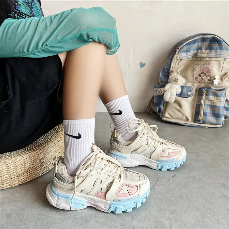 LBSFY  -  New Women Sneakers Fashion Autumn Women Casual Shoes Breathable Women Platform Dad Shoes Sneakers Zapatillas Mujer