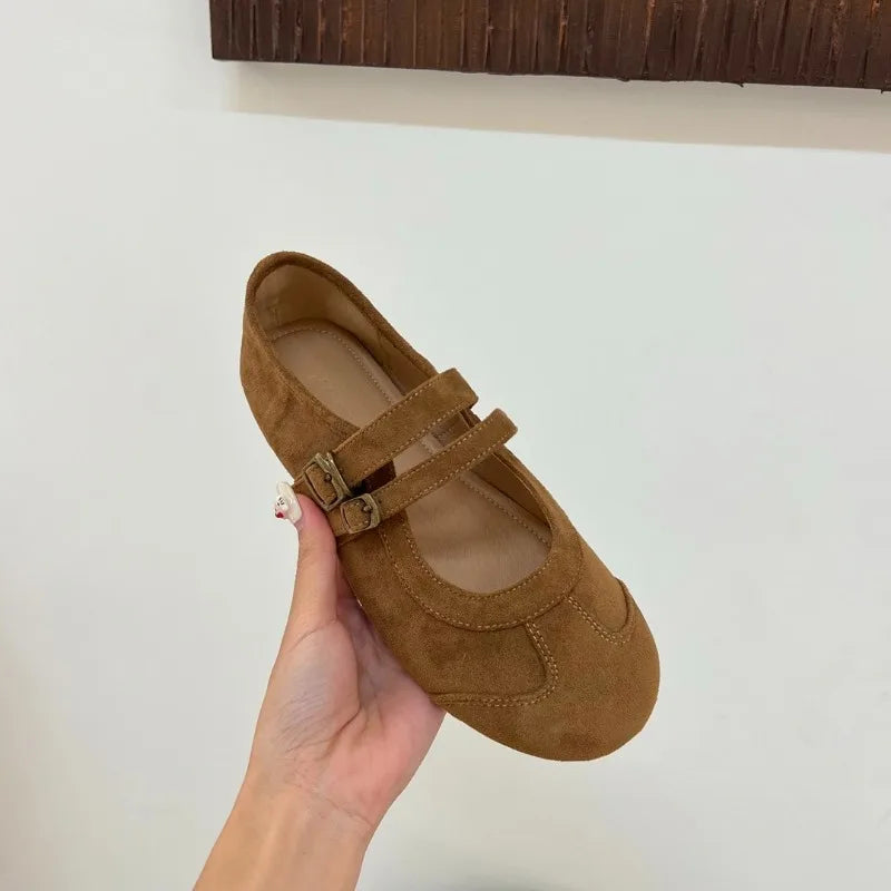 LBSFY -Flat Shoes for Women Fashionable Casual Fashionable Comfortable Zapatillas De Mujer Ballerina Soft Moccasin Mary Janes Shoes