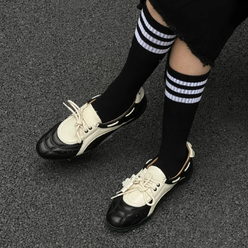 LBSFY  -  Women's Mary Jane training sneakers 2025 spring and autumn shoes genuine leather sports training ballet flat casual shoes