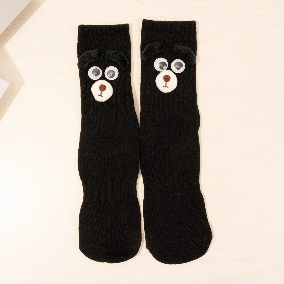 Lbsfy Women Socks Cotton Female Spring Autumn Harajuku Stereoscopic Cute Kawaii Cartoon Puppy Sweet Style Middle Tube Short Crew Socks