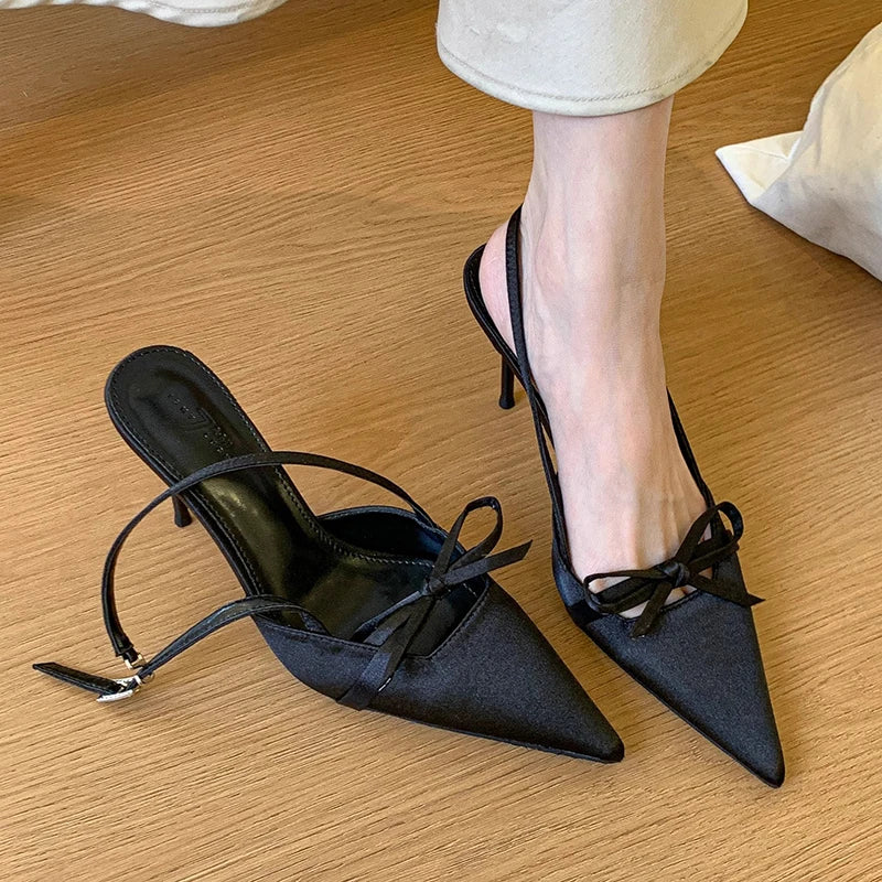 LBSFY  Summer High Heel Women Sandals Fashion Pointed Toe Singbacks Shoes Ladies Elegant Party Dress Sandalias