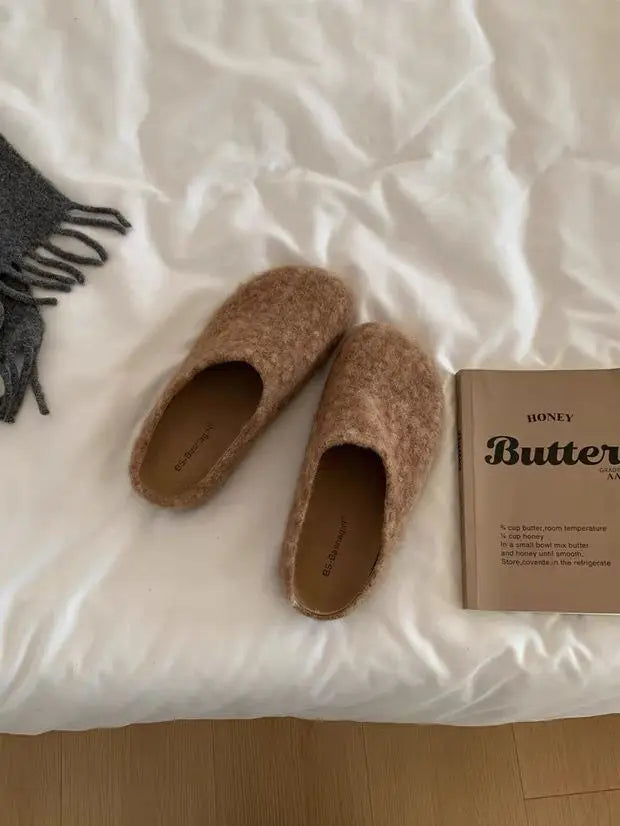 LBSFY -Winter 2026 Fashion Women's Shoes Comfortable Plush Velvet Warm Slippers Home Non-slip Lightweight Soft-soled Indoor Slippers