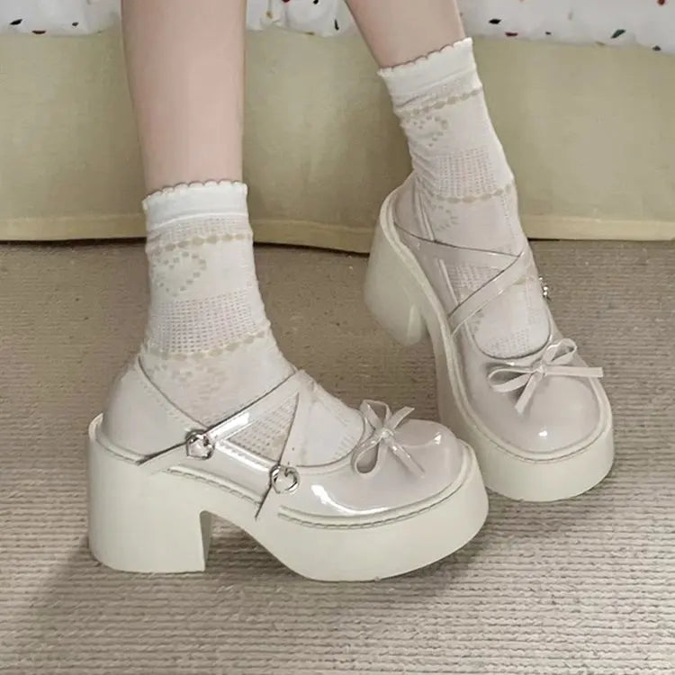 LBSFY -Mary Janes Women's Slip-On oes Spring Summer New  Knot Low Cut Single oes Lolita Japanese JK Sle Casual Faion
