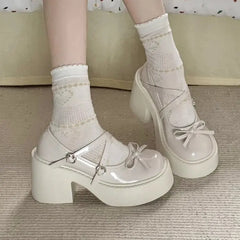 LBSFY -Mary Janes Women's Slip-On oes Spring Summer New  Knot Low Cut Single oes Lolita Japanese JK Sle Casual Faion
