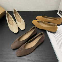 LBSFY -Women Flats New Ballerinas Soft Leather Moccasins Slip On Retro Grandma Shoes Ladies mules Slippers Mujer