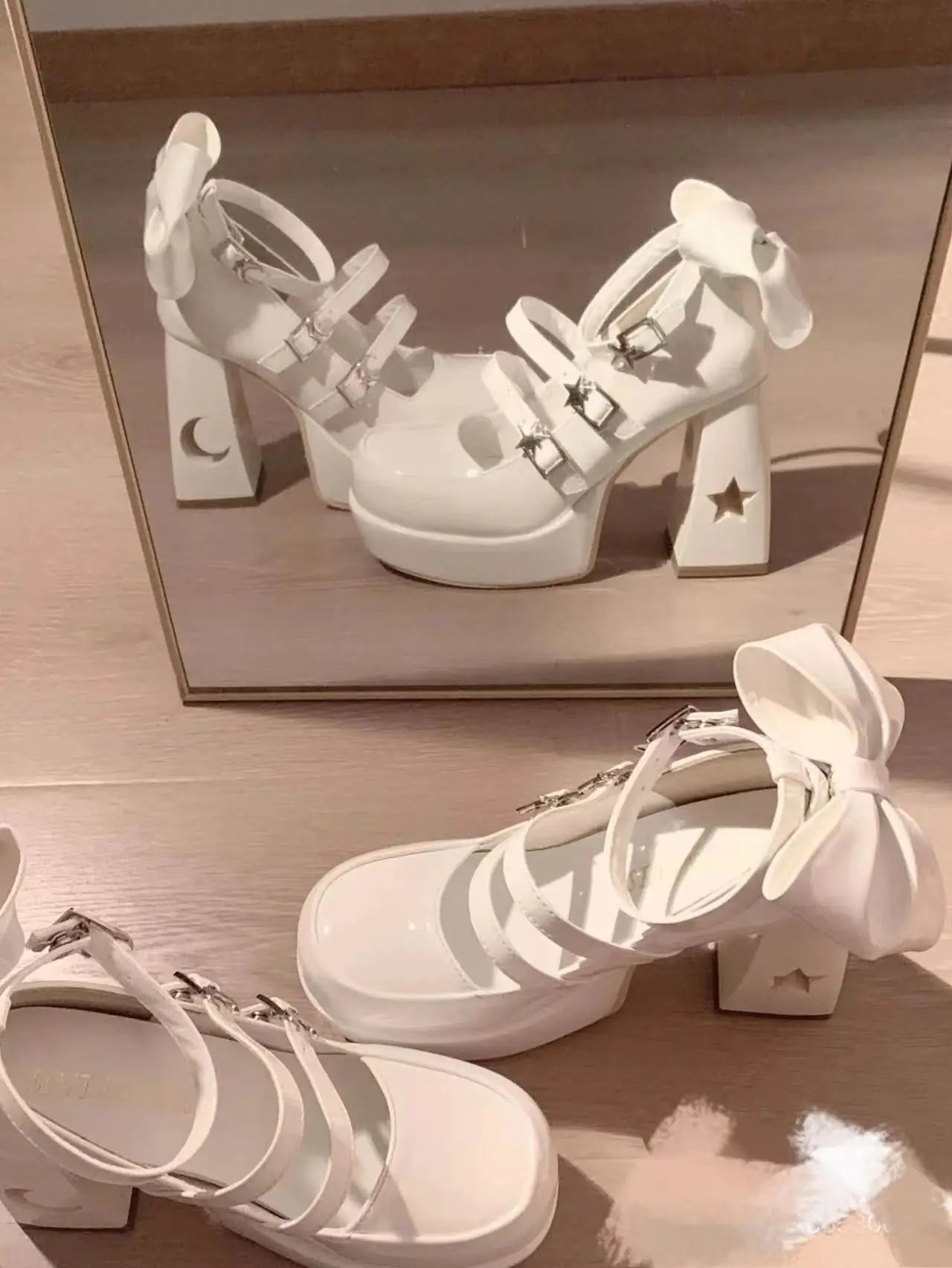 LBSFY -Spring Punk Thick Heel Mary Jane Lolita Shoes Woman Patent Leather Cosplay Shoes Y2k Chunky Platform High Heels Pumps