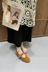 LBSFY -Autumn Fashion Flat Ballet Shoes Women Shallow Ballet Leather Round Toe Female Ballerina Soft Moccasin Mary Janes Shoes