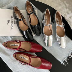 LBSFY  -  2024 Spring New Women Mary Jane Shoes Fashion Round Toe Shallow Slip On Ladies Flat Shoes Soft Sole Outdoor Dress Ballerina