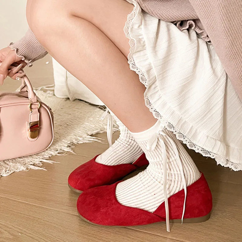 LBSFY -Splicing Square Toe Mules Shoes for Women Suede Flats 2025 Spring Autumn Slip on Designer Fashion Solid Color Casual Loafers