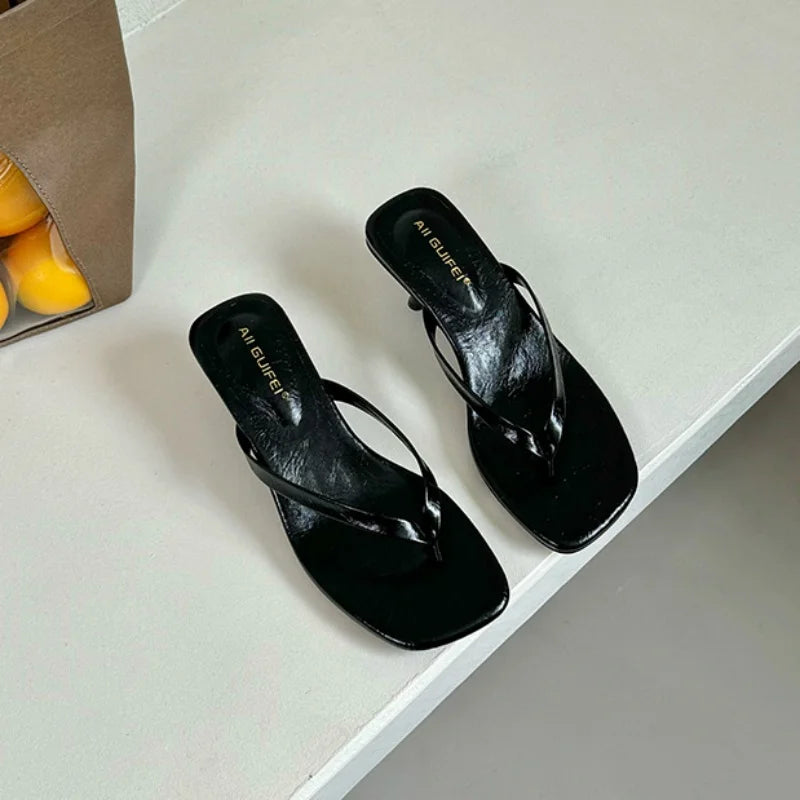 LBSFY -Brand Women Slippers High Heels Sandals Sexy Open Toe Party Wedding Summer Shoes Woman Soft Outdoor Slides Beach F