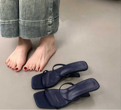 LBSFY  igner Summer Narrow Band Heel Women Slippers Shoes Fashion Open Toe Shoes Design Style Banquet Party Sandals Shoes