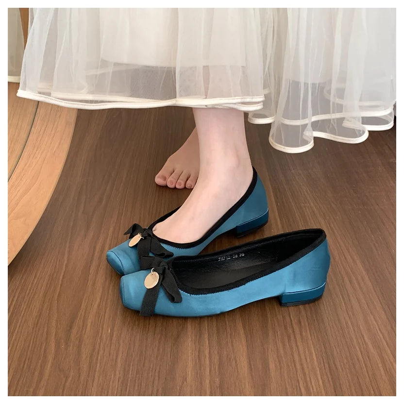 LBSFY  -Slip On Women Flats Shoes Fashion Elegant Butterfly-knot Spring Autumn Ladies Comfort Soft Sole Mary Jane Shoes Ballerina Mujer