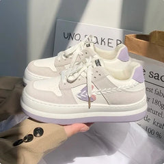 LBSFY  -  Kawaii Women Sneakers  Korean Fashion Daily Wear Patchwork Vulcanize Shoes Casual All-match Mujer Sports Shoes