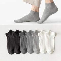 Lbsfy New Man Spring Summer Thin Cotton Solid Color Sports Ins Soft Casual Comfortable Breathable Short  Ankle Wicking Socks