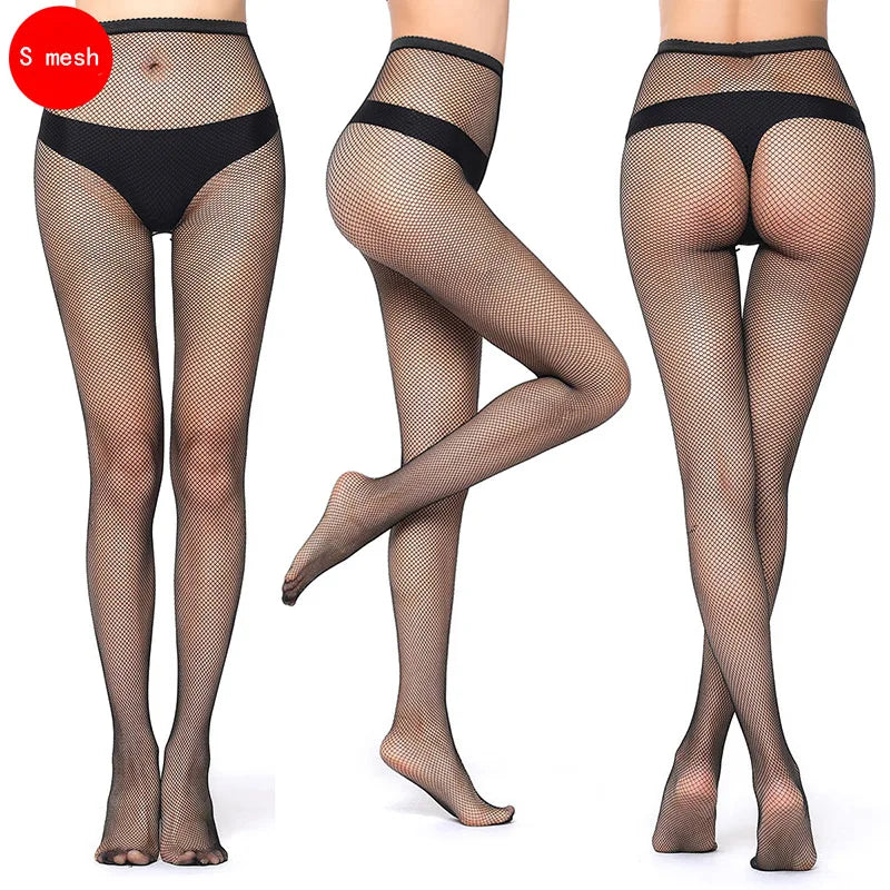 Lbsfy Women Long Sexy Fishnet Stockings Fish Net Pantyhose Mesh Tights Lingerie Skin Thigh High Stocking Black Lingerie Accessories