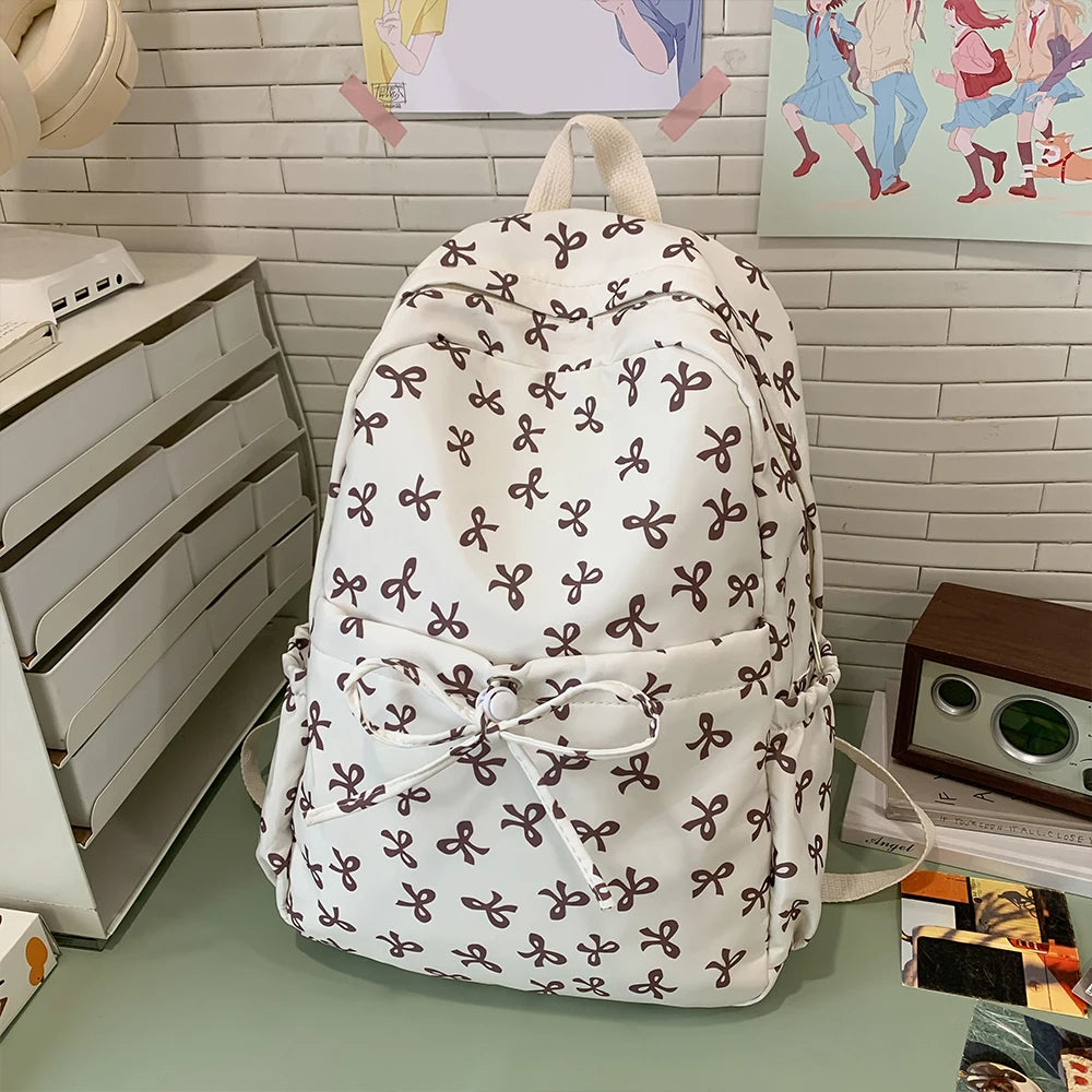 LBSFY -Bow Shaped Backpack, New Spring and Summer Backpack, Fashionable, Casual, Versatile for Commuting, Sports, Travel Backpack