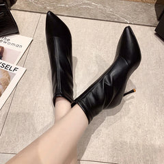 LBSFY -New Style Luxury Women's Fashion Ankle Boots Pointed Toe Stretch Boots Autumn Stiletto Socks Boots High Heels Ladies Shoes