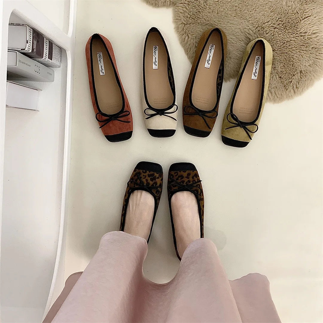 LBSFY -New Women Flat Shoes Fashion Round Toe Ladies Elegant Ballerinas Shoes Casual Slip On Mary Jane Shoes Mujer