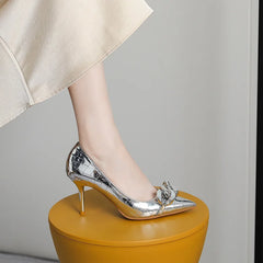 LBSFY  -  Size 31-43 Silver High Heels Women Banquet Shoes Sexy Thin Heel Pumps Shoes For Lady