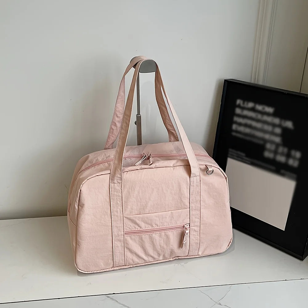 LBSFY -Large Capacity Nylon Bag Women's New Fashion Casual One-Shoulder Travel Luggage College Commuter Tote Bag