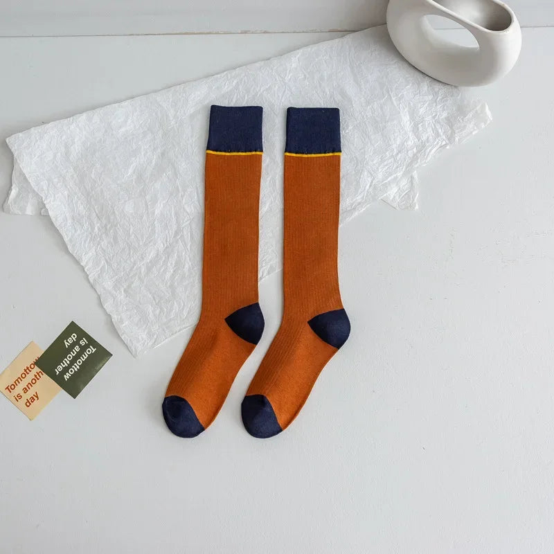 Lbsfy Women Long Socks Stockings Solid Color Japanese Fashion Knee Socks Stockings JK Lolita Girls Knee High Socks Stockings Women
