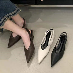 LBSFY -Street Style Pumps Women Pointed Toe Wedges Heels Elegant Slingbacks Party Slingback Mules Shoes Zapatos De Mujer