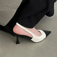 LBSFY  Summer Pointed Toe Women Sandals Fashion Elegant Shallow Singbacks Shoes Ladies Party Dress High Heel Sandalias