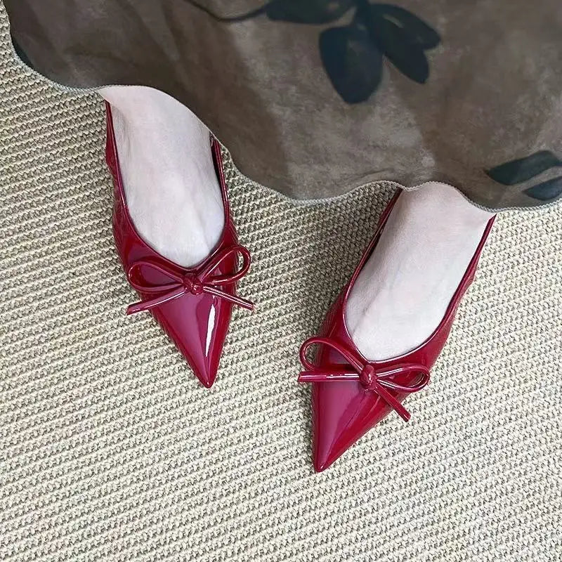 LBSFY -2025 hot Summer Women French style Clip Toe Slippers Fashion Dress Slide Shoes Ladies Elegant High Heel Footwear Mature style